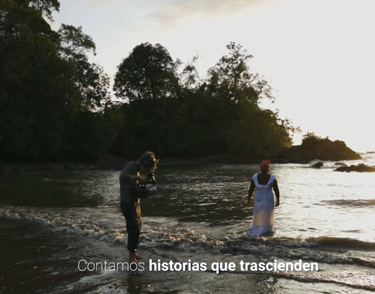 Ruth Chachita Martinez en el mar de Panguí.